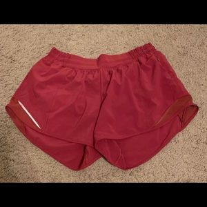 Red lululemon shorts! Hotty hots, size 12, tall! Good as new just not my size!